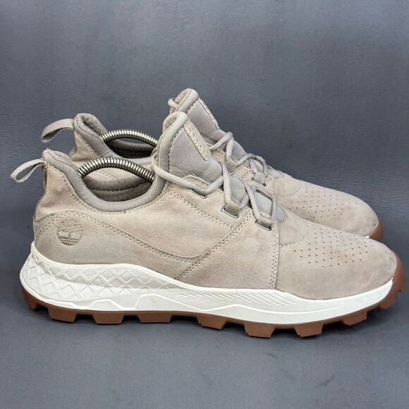 Timberland Men Beige Brooklyn Oxford Suede Sneaker shoes size 10.5